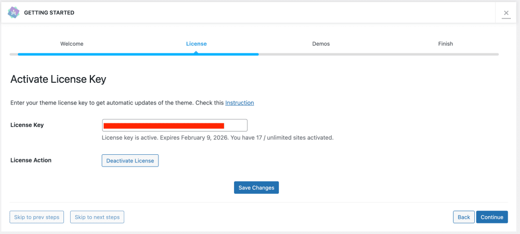 Activate License Key