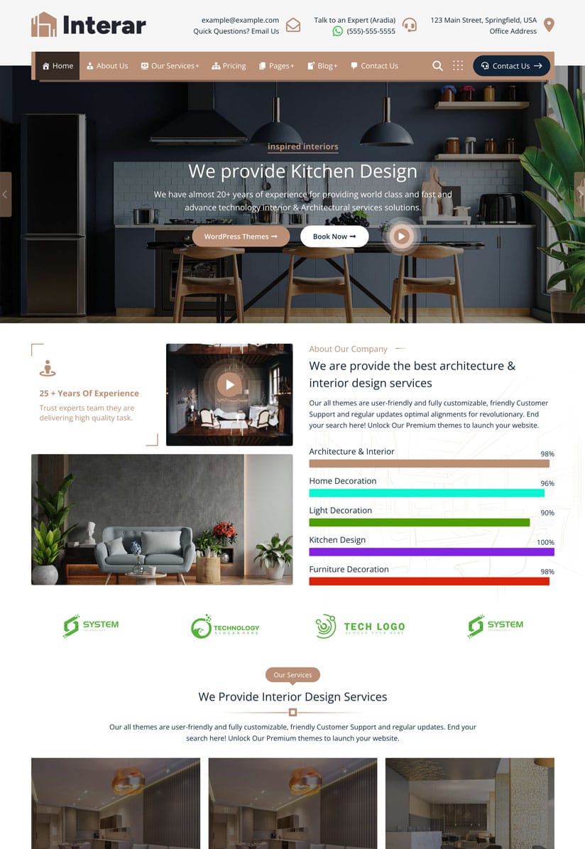 Interior Service - Construction WordPress Theme - Spark Construction Pro