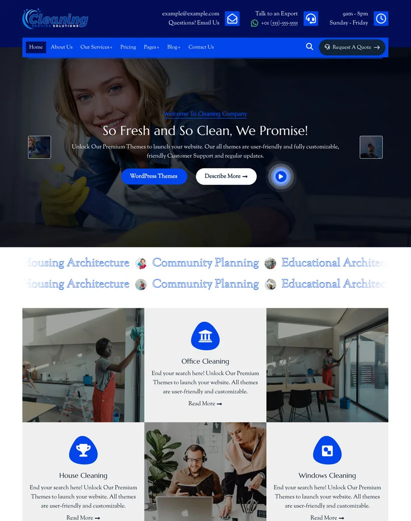 Cleaning WordPress Theme – Cleaning Light